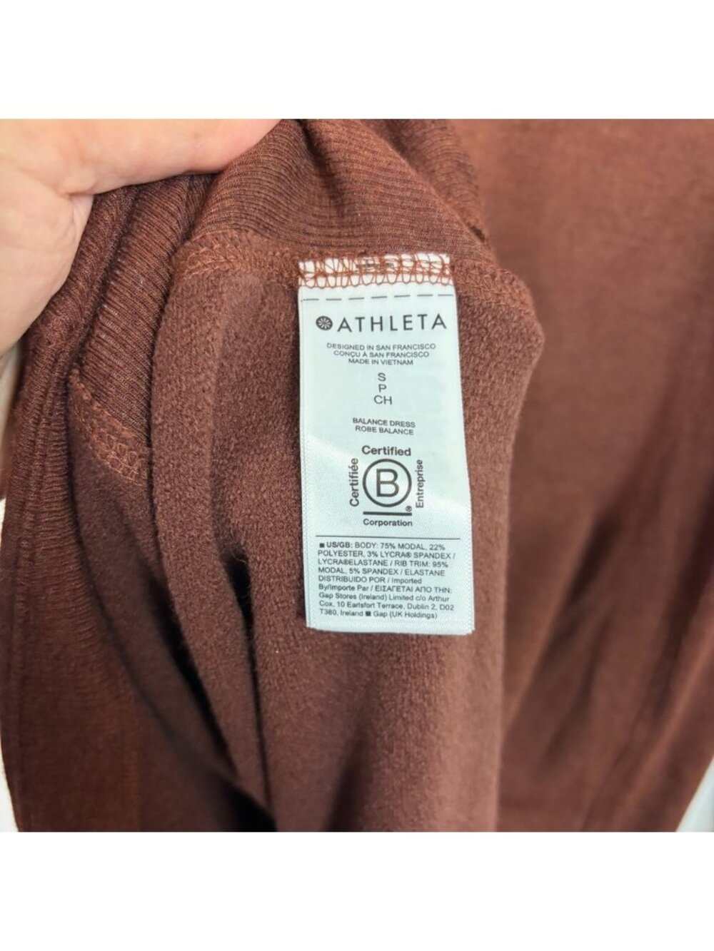 Athleta Balance Long Sleeve Sweater Dress Pockets Soft size Small Loungewear - Picture 9 of 11